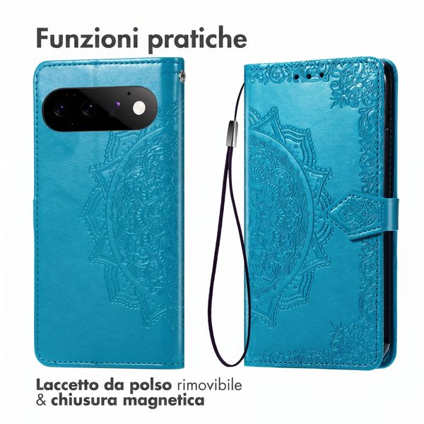 imoshion Cover a libro Mandala Google Pixel 11 Pro - Turchese
