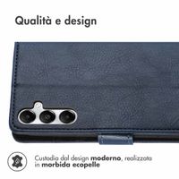 imoshion Cover a libro di Lusso Samsung Galaxy S25 / S24 - Blu scuro