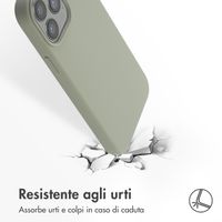 Accezz Cover in silicone liquido con MagSafe Apple iPhone 13 Pro Max - Cooper Green