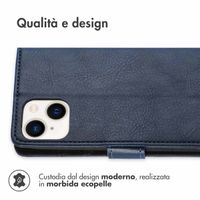 imoshion Cover a libro di Lusso Apple iPhone 15 Plus - Blu scuro