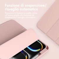 Accezz Cover a libro in silicone Smart Apple iPad Pro 13 (2025) M5 / (2024) M4 - Rosa