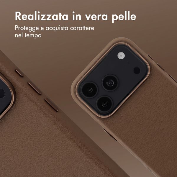 Accezz Cover in Pelle con MagSafe Apple iPhone 18 Pro Max / 17 Pro Max - Marrone caffè
