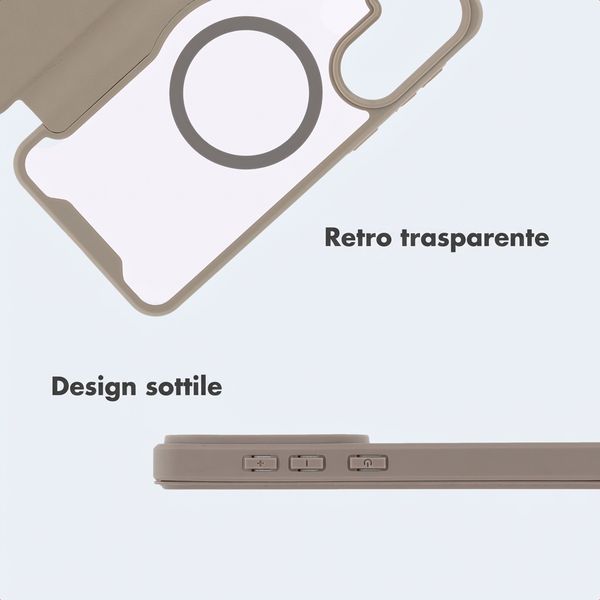 imoshion Bookcase trasparente con MagSafe Samsung Galaxy S25 / S24 - Beige