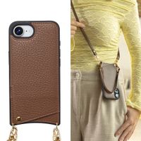 Selencia Cover per telefono Nova con cordino e portacarte Apple iPhone 17e / 16e - Mocha Brown
