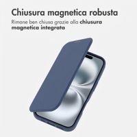 imoshion Bookcase trasparente con MagSafe Apple iPhone 16 - Blu