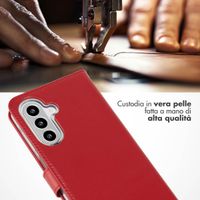 Selencia Cover a libro in vera pelle Samsung Galaxy A26 - Rosso