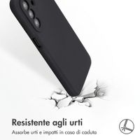 Accezz Cover Posteriore in Silicone Liquido Samsung Galaxy A27 (5G) - Nero
