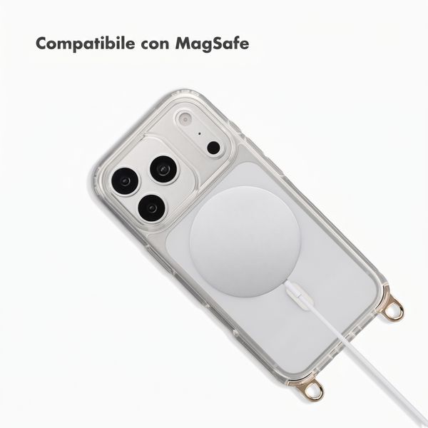 Selencia Cover posteriore Rivièra MagSafe con gancini rimovibili Apple iPhone 18 Pro / 17 Pro - Trasparente