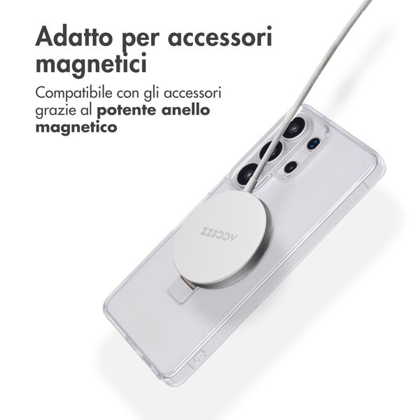 Accezz Cover con anello e supporto con MagSafe Samsung Galaxy S26 Ultra - Trasparente