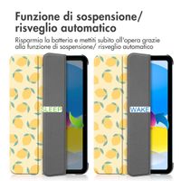 imoshion Cover Trifold Design Apple iPad 11 (2025) 11 pollici A16 / iPad 10 (2022) 10.9 pollici - Citrus Dream