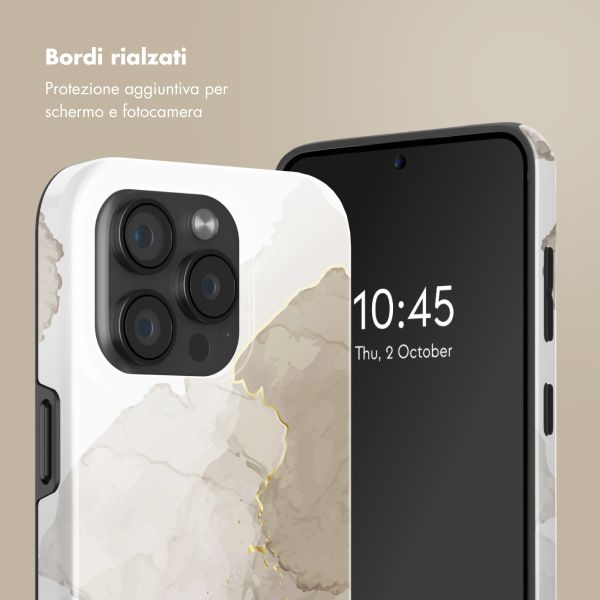 Selencia Cover posteriore Vivid con MagSafe Apple iPhone 15 Pro - Marble Light Brown