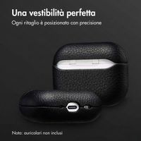 Accezz Cover in vera pelle  Apple Airpods Pro 3 - Nero