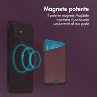 Accezz Portacarte in pelle - Compatibile con MagSafe e Qi2 - Heath Purple