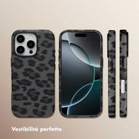 Selencia Cover Sabi Stampa pantera con MagSafe Apple iPhone 16 Pro - Midnight Black