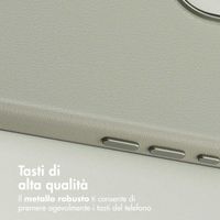 Accezz Cover in Pelle con MagSafe Apple iPhone 17 - Light Grey