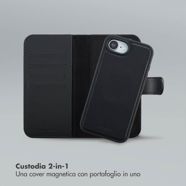 Selencia Libreria rimovibile Olyn con MagSafe Apple iPhone 17e / 16e - Nero