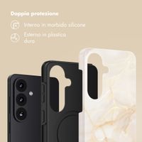Selencia Cover Posteriore Vivid Samsung Galaxy S26 - Golden Beige Marble