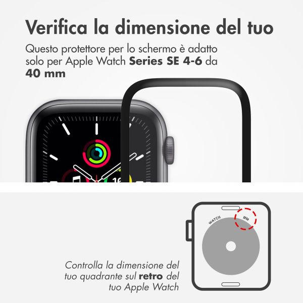 Accezz 2x pellicola protettiva con applicatore Apple Watch Series 4-6 / SE - 40 mm