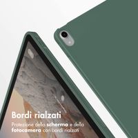 Accezz Cover a libro in silicone Smart Apple iPad 11 (2025) 11 pollici A16 / iPad 10 (2022) 10.9 pollici - Verde scuro