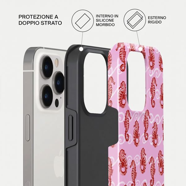 Burga Cover Posteriore Resistente con MagSafe Apple iPhone 15 Pro - Coral Reef