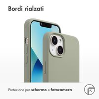 Accezz Cover in silicone liquido con MagSafe Apple iPhone 13 Mini - Cooper Green