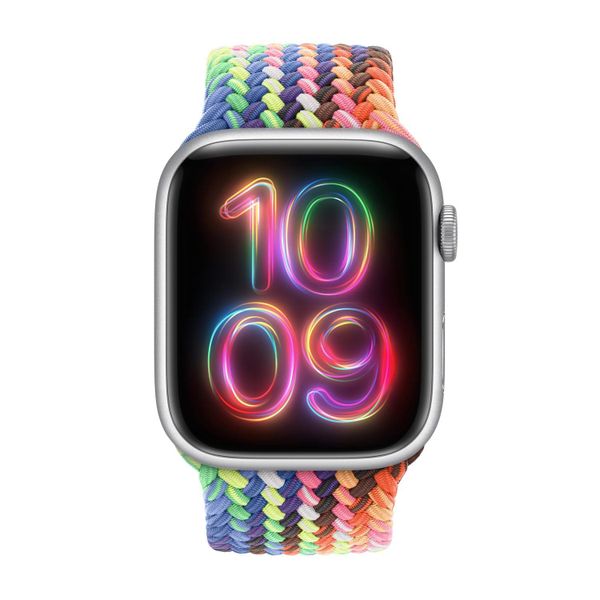 Apple Cinturino Solo intrecciato Apple Watch | 38/40/41/42 mm - Taglia 4 - Pride Edition