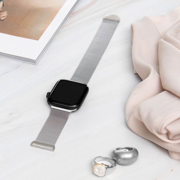 imoshion Cinturino milanese magnetico Apple Watch | 44/45/46/49 mm - Taglia M - Argento