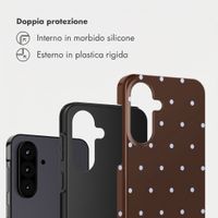 Selencia Cover Posteriore Vivid Samsung Galaxy A57 (5G) - Happy Dots Chocolate