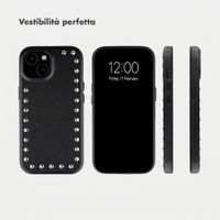 Selencia Cover posteriore Studs con MagSafe Apple iPhone 15 - Velvet Black