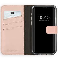 Selencia Cover a libro in vera pelle Apple iPhone 12 (Pro) - Dusty Pink