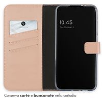 Selencia Cover a libro in vera pelle Samsung Galaxy S24 FE - Dusty Pink