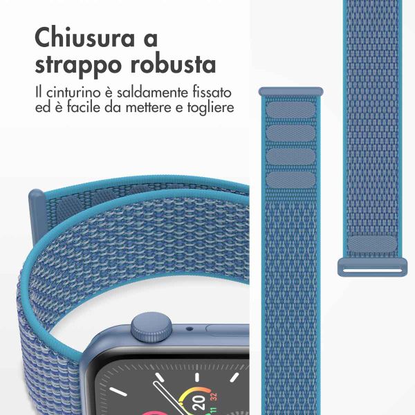 imoshion Cinturino in nylon Apple Watch | 44/45/46/49 mm - Marine Blue