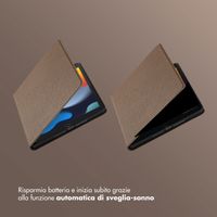 Selencia Cover Riva Apple iPad 9 (2021) 10.2 pollici / iPad 8 (2020) 10.2 pollici / iPad 7 (2019) 10.2 pollici - Mocha Brown