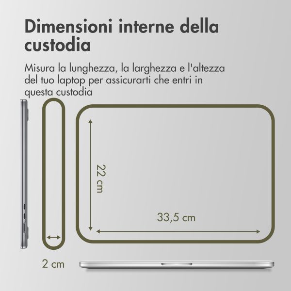 Accezz Cover per laptop 13-14 pollici - Laptopsleeve - Blu