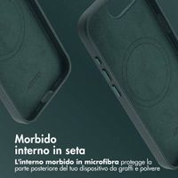 Accezz Cover in Pelle con MagSafe Apple iPhone 17e / 16e - Cedar Green