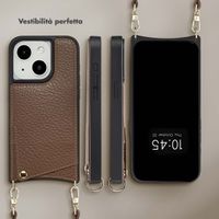 Selencia Cover per telefono Nova con cordino e portacarte Apple iPhone 15 - Mocha Brown