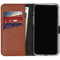 Selencia Cover a libro in vera pelle Apple iPhone 11 Pro - Marrone chiaro