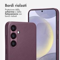 Accezz Cover in Pelle con MagSafe Samsung Galaxy S24 Plus - Heath Purple