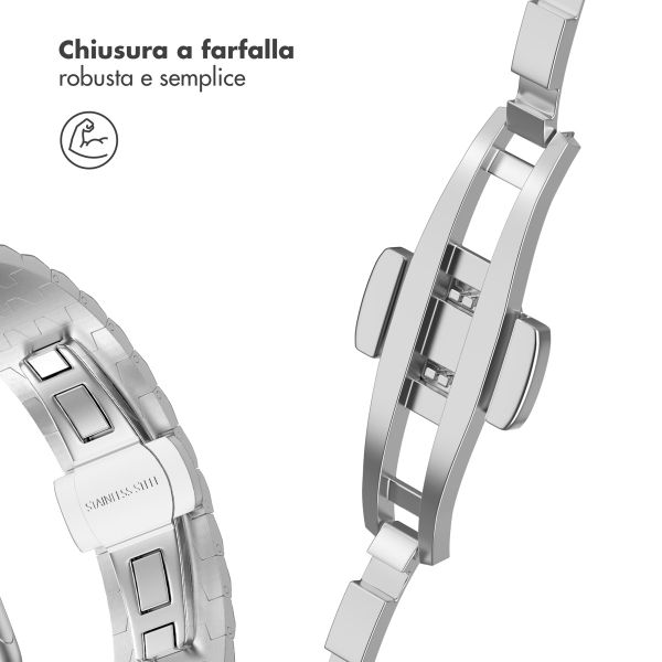 Selencia Cinturino Drago in acciaio Apple Watch | 38/40/41/42 mm - Argento