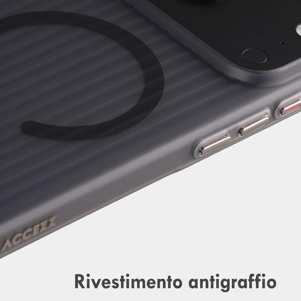 Accezz Cover Lite con MagSafe | Fluted | Apple iPhone 18 Pro Max / 17 Pro Max - Grigio