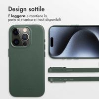Accezz Cover in Pelle con MagSafe Apple iPhone 15 Pro - Cedar Green