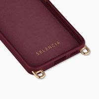 Selencia Cover posteriore Rivièra con MagSafe con ganci rimovibili Samsung Galaxy S25 / S24 - Bold Burgundy