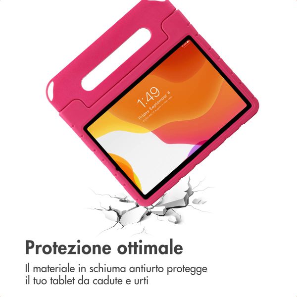 imoshion Cover per tablet a prova di bambino con bambole rimovibili Samsung Galaxy Tab A11 Plus / A9 Plus - Rosa