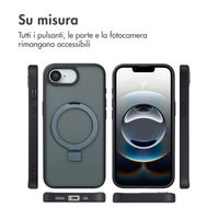 Accezz Cover con anello e supporto con MagSafe Apple iPhone 17e / 16e - Nero