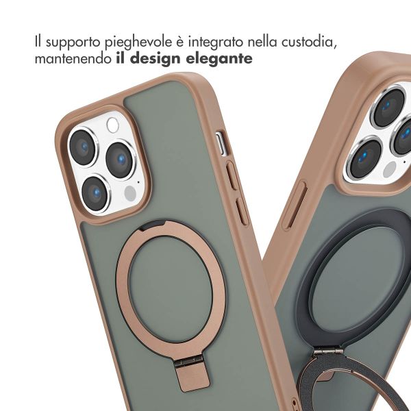 Accezz Cover con anello e supporto con MagSafe Apple iPhone 14 Pro Max - Marrone