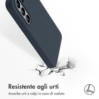 Accezz Cover in silicone liquido con MagSafe Samsung Galaxy S26 - Blu scuro