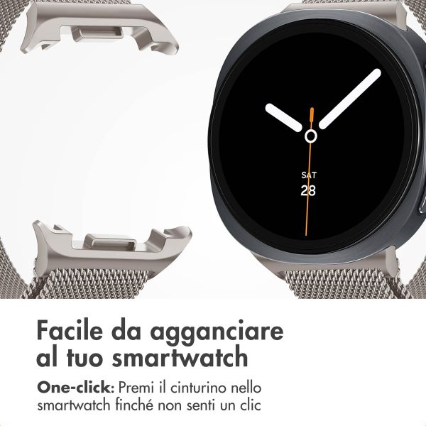 imoshion Cinturino milanese magnetico Samsung Galaxy Watch 8 (40/44mm) / Classic (46mm) - Luce stellare