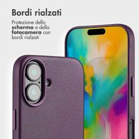 Accezz Cover in pelle 2 in 1 con MagSafe Apple iPhone 16 - Heath Purple