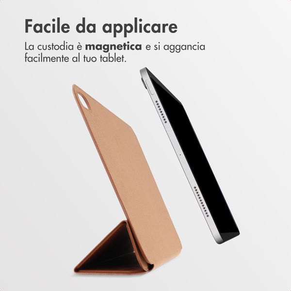 Accezz Cover a libro trifold in pelle Apple iPad 11 (2025) 11 pollici A16 / iPad 10 (2022) 10.9 pollici - Cognac