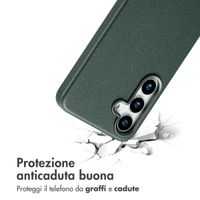 Accezz Cover in Pelle con MagSafe Samsung Galaxy S25 - Cedar Green